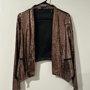 Copper Sparkly Blazer. Size Medium